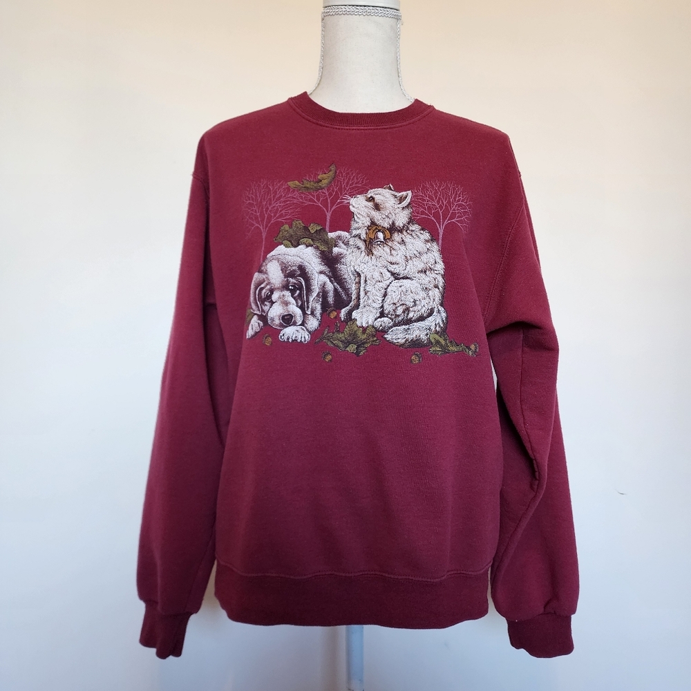 Vintage Cat & Dog Sweatshirt